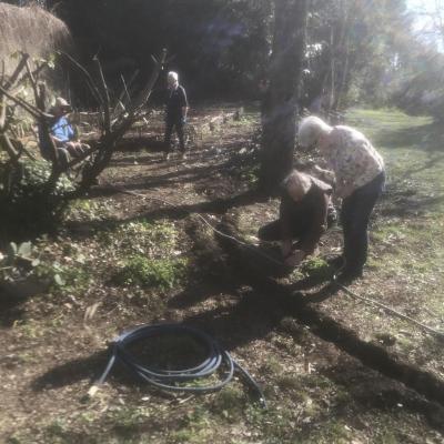 Tranchée et gaine électrique